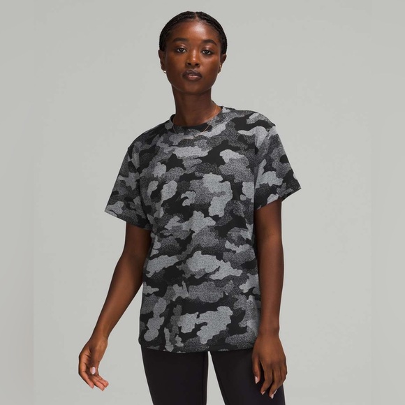 lululemon athletica Tops - Lululemon All Yours Short Sleeve Training Tee, Heritage speckle camo jacquard.
